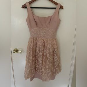 Vintage 1960s Pink Lace Swing Dress